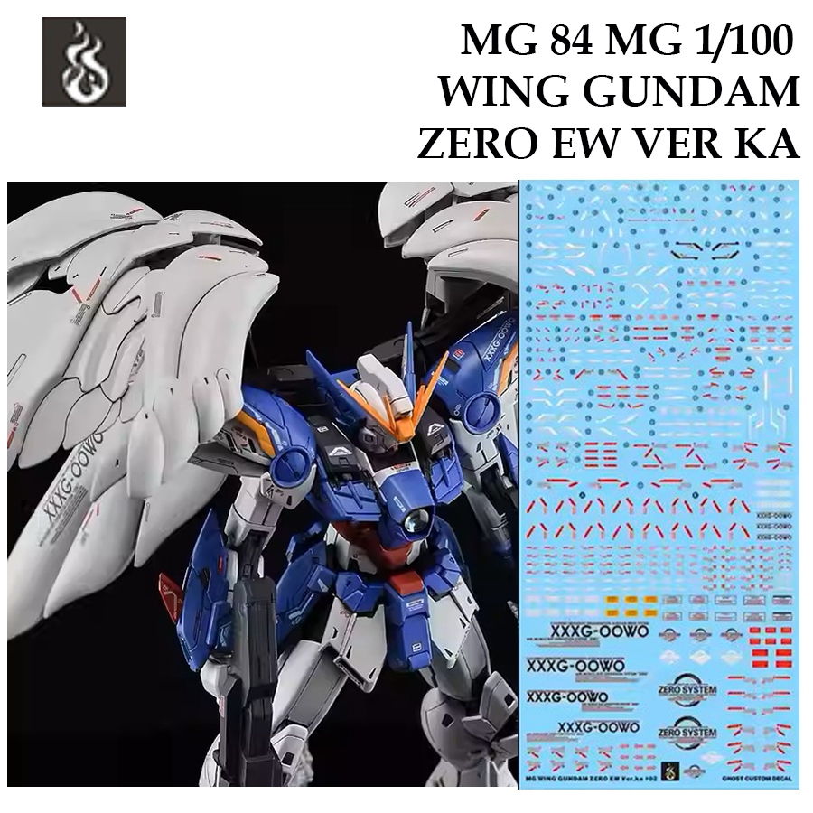 ดีคอลน้ำ [GHOST] MG 84 MG 1/100 WING GUNDAM ZERO EW VER.KA GUNDAM WATER SLIDE DECAL MG84