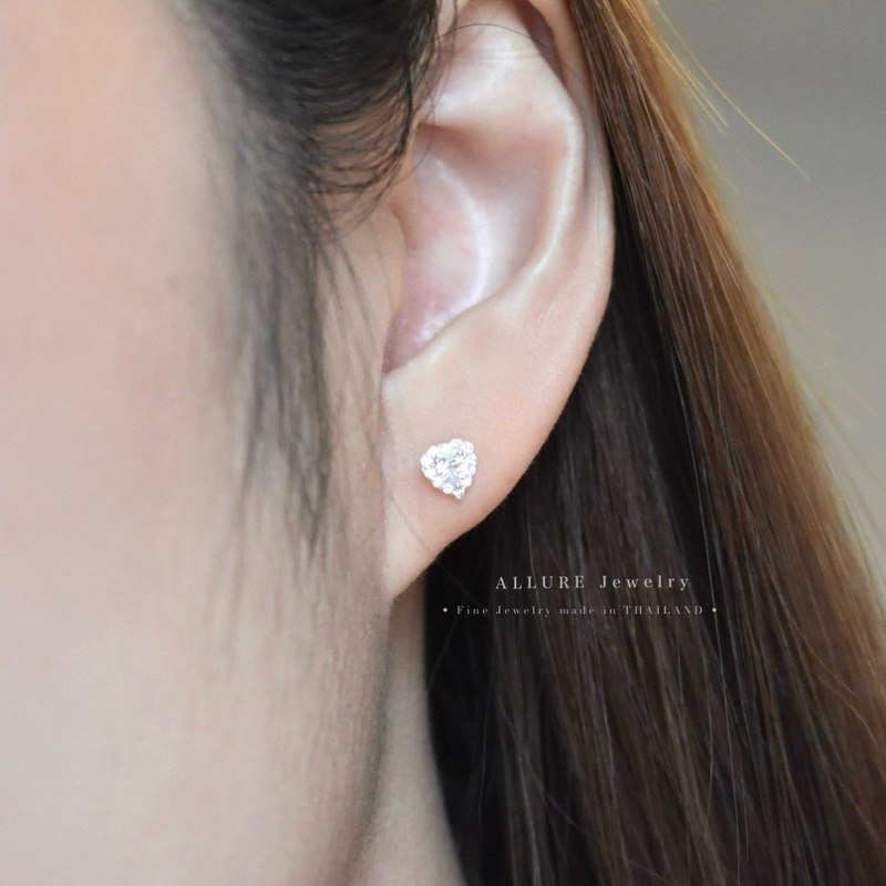 ต่างหูเงินแท้ 925 ประดับเพชร CZ Swiss diamond [ 𝐌𝐢𝐥𝐚 - 𝐀𝐥𝐥𝐮𝐫𝐞 𝐉𝐞𝐰𝐞𝐥𝐫𝐲 ]
