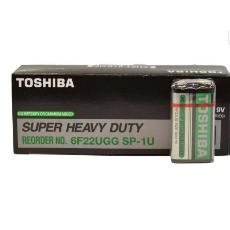 ถ่านTOSHIBA 9V Super Heavy Duty 6F22UGG แบ่งขาย1ก้อน ของแท้