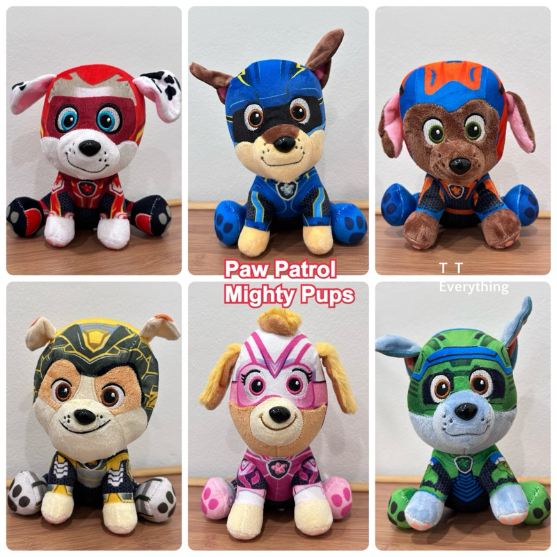ตุ๊กตาตู้คีบ Paw Patrol Mighty Pups plush toys ติดกระจก