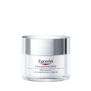 Eucerin UltraSENSITIVE AQUAPORIN NOURISHING GEL CREAM 50 ML มอยเจอร์ไรเซอร์บำรุงผิวหน้า ชุ่มชื้น สำหรับผิวมัน ขาดน้ำ