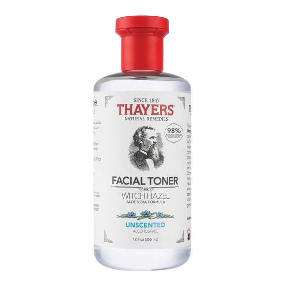 [ของแท้ 100%] THAYERS UNSCENTED ALCOHOL-FREE WITCH HAZEL TONER 12oz. (ขวดใหญ่ 355 ML.)