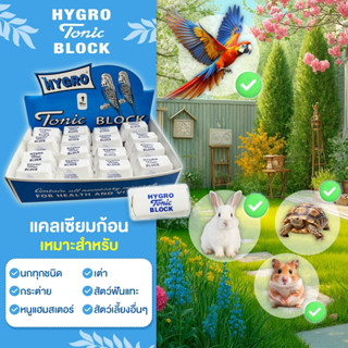 Hygro Tonic Block แคลเซียมก้อน แคลเซียมนก สำหรับนกและสัตว์ฟั…