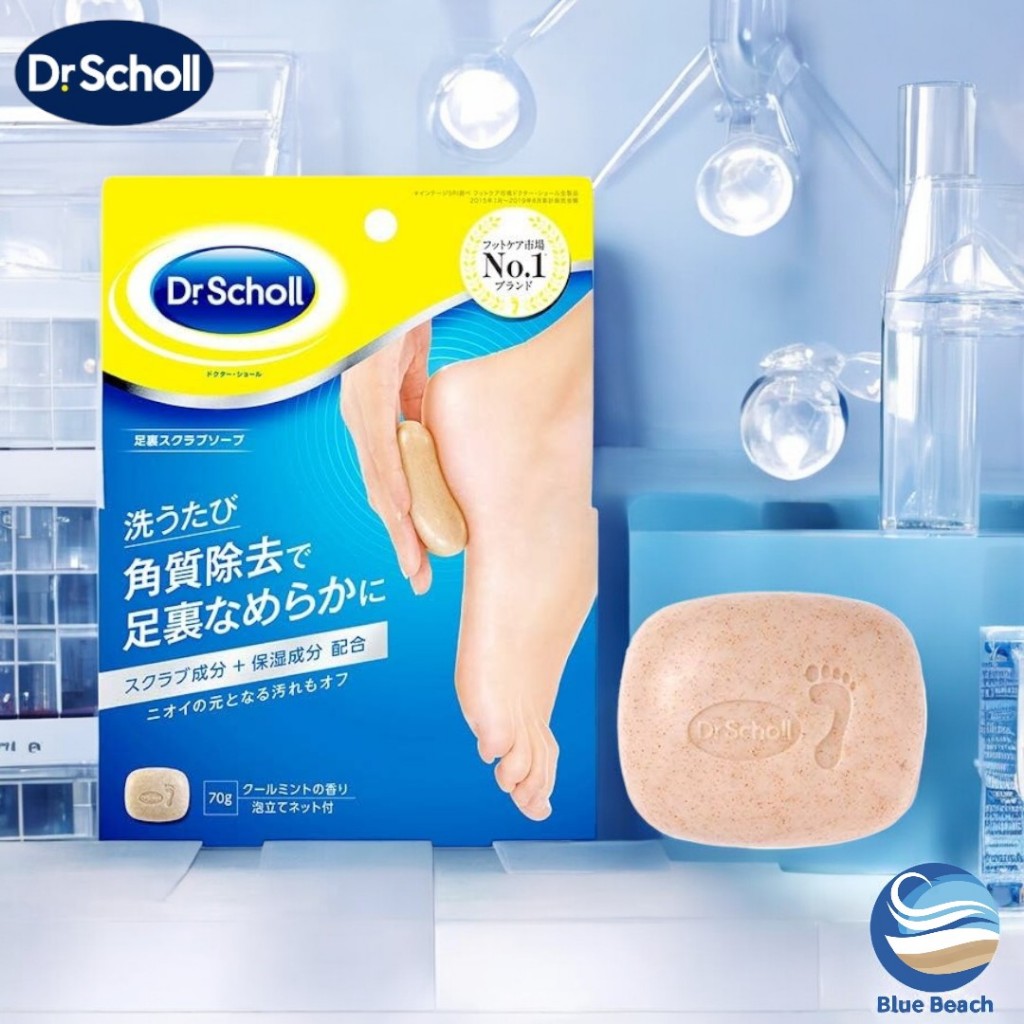 Dr. Scholl's Foot Scrub Soap 70g / สครับเท้าญี่ปุ่น ขัดผิวสองชั้น พร้อมบำรุง