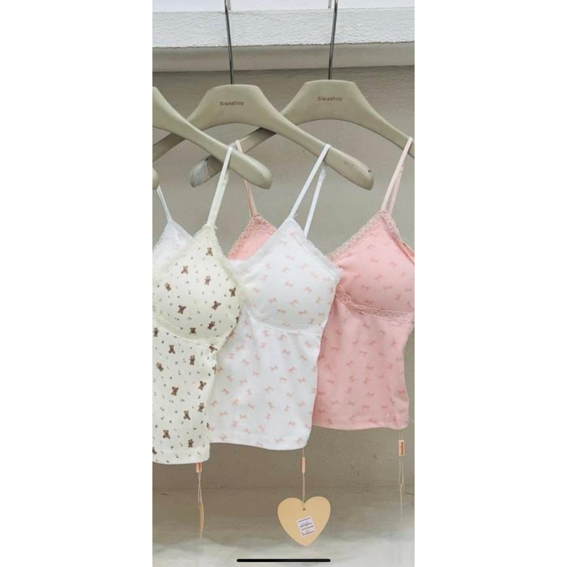 Siwashop เสื้อสายเดี่ยวมีฟองน้ำในตัว