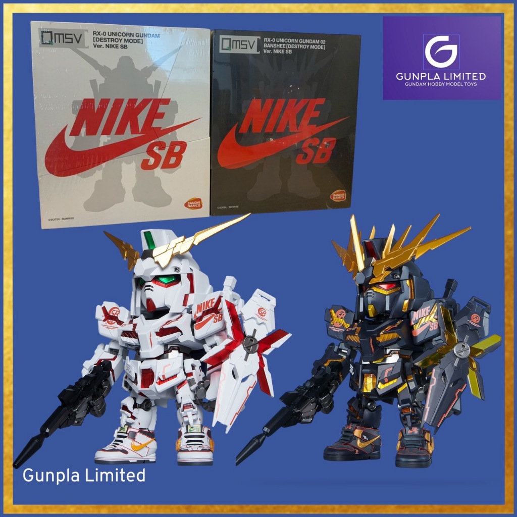 QMSV Rx-o Unicorn Gundam Destroy Mode ver.Nike SB + Unicorn Gundam Banshee Mode ver.Nike SB