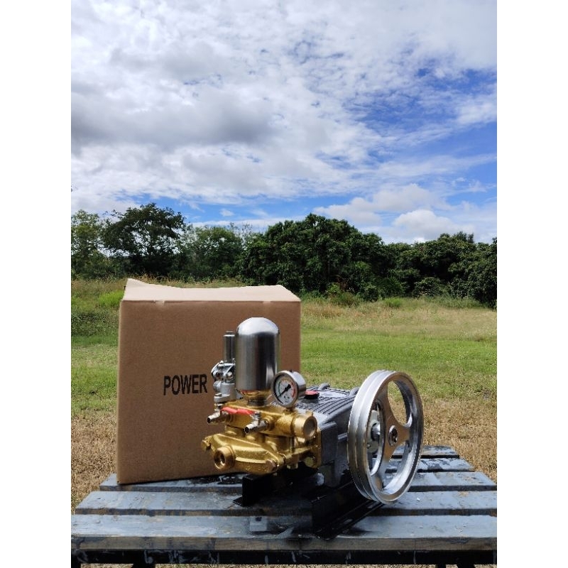 ปั๊มพ่นยา 3สูบไม่ต้องอัดจารบี Black Whale วาฬดำ รุ่น YN-45C ปั๊มขนาด 1 นิ้ว รุ่นหม้อลม ลูกสูบเซรามิค