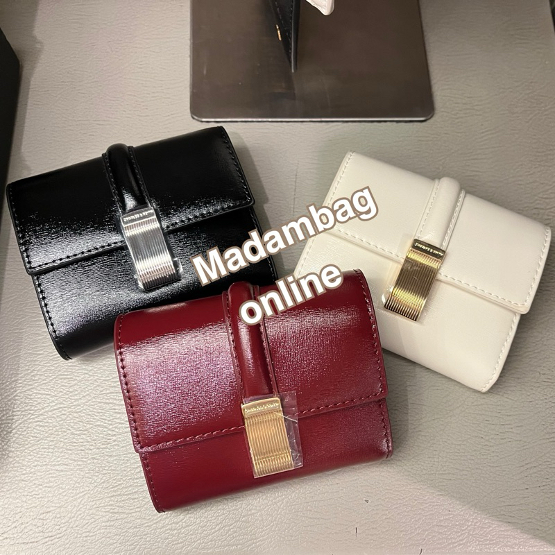 𝗖𝗛𝗔𝗥𝗟𝗘𝗦 & 𝗞𝗘𝗜𝗧𝗛 Wisteria Metallic Wallet แท้จากช็อป กระเป๋าสตางค์ใบสั้น (ร้าน Madambagonline)