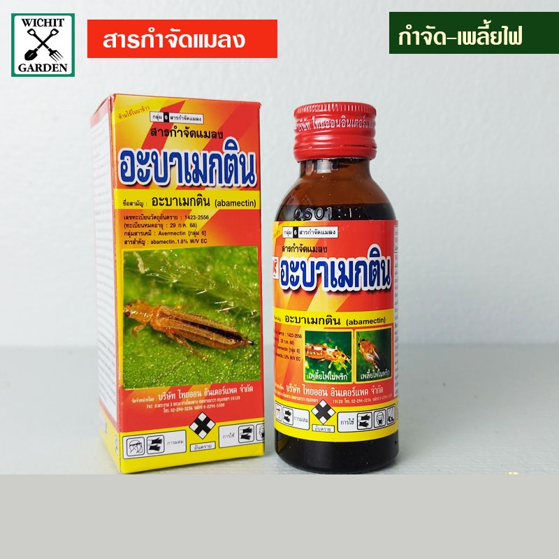 อะบาเมกติน สารกำจัดแมลง  ฉีดพริกแก้โรคใบหยิกในพริก สารกำจัดเพลี้ยไฟในพริก ฉีดฆ่าแมลงปากดูด