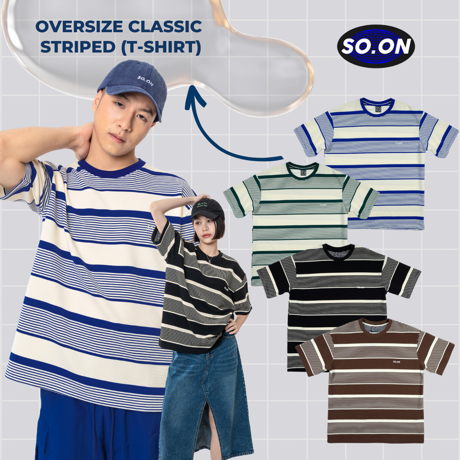 SO.ON เสื้อลายทาง คอกลม ลำลอง รุ่น Classic / Alan (ใส่โค้ด TGERJLY ลดทันที 60.-)