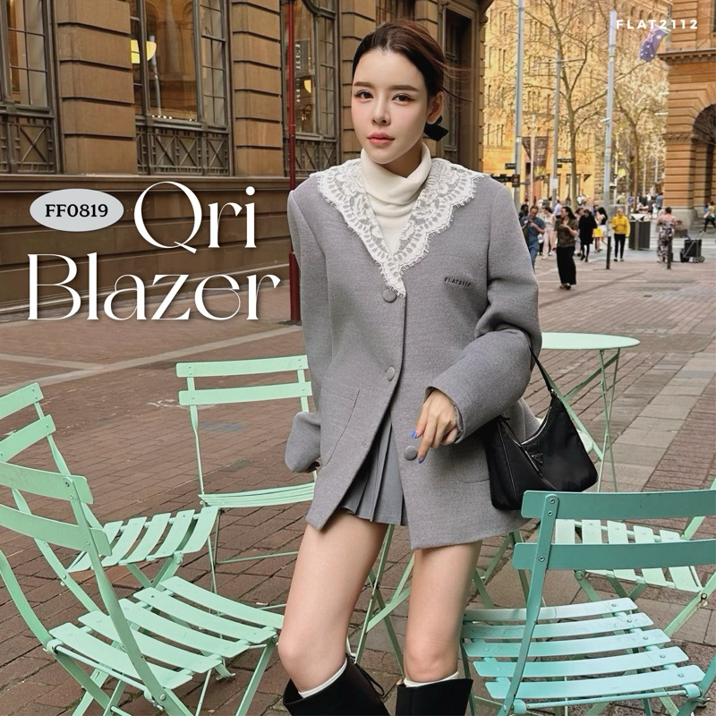 FLAT2112 FF0819 : QRI BLAZER เบลเซอร์ แต่งปกลูกไม้