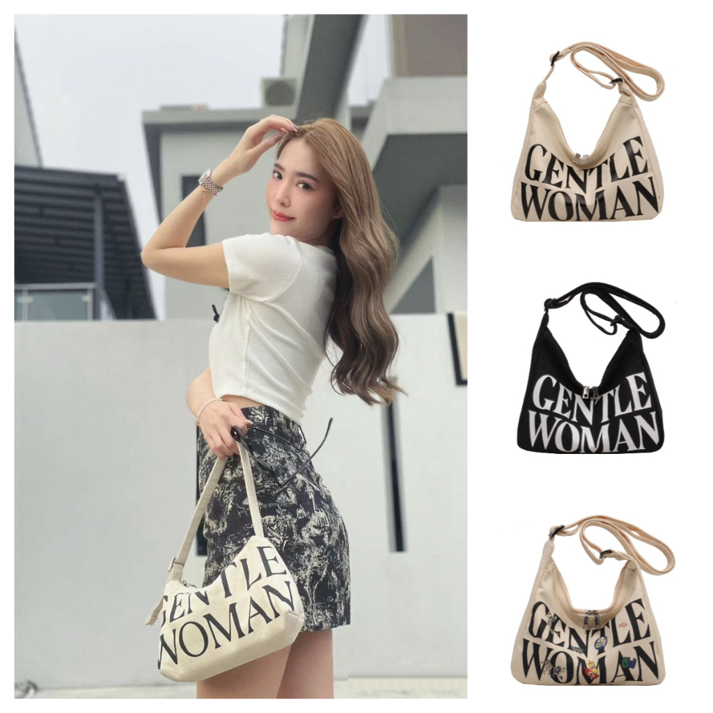【 มาถึงภายใน 3 วัน】GentleWomenกระเป๋าสะพายไหล่สําหรับผู้หญิง สไตล์เกาหลี จุของได้เยอะ เข้ากับทุกการแต่งกาย กระเป๋าขนาดใ