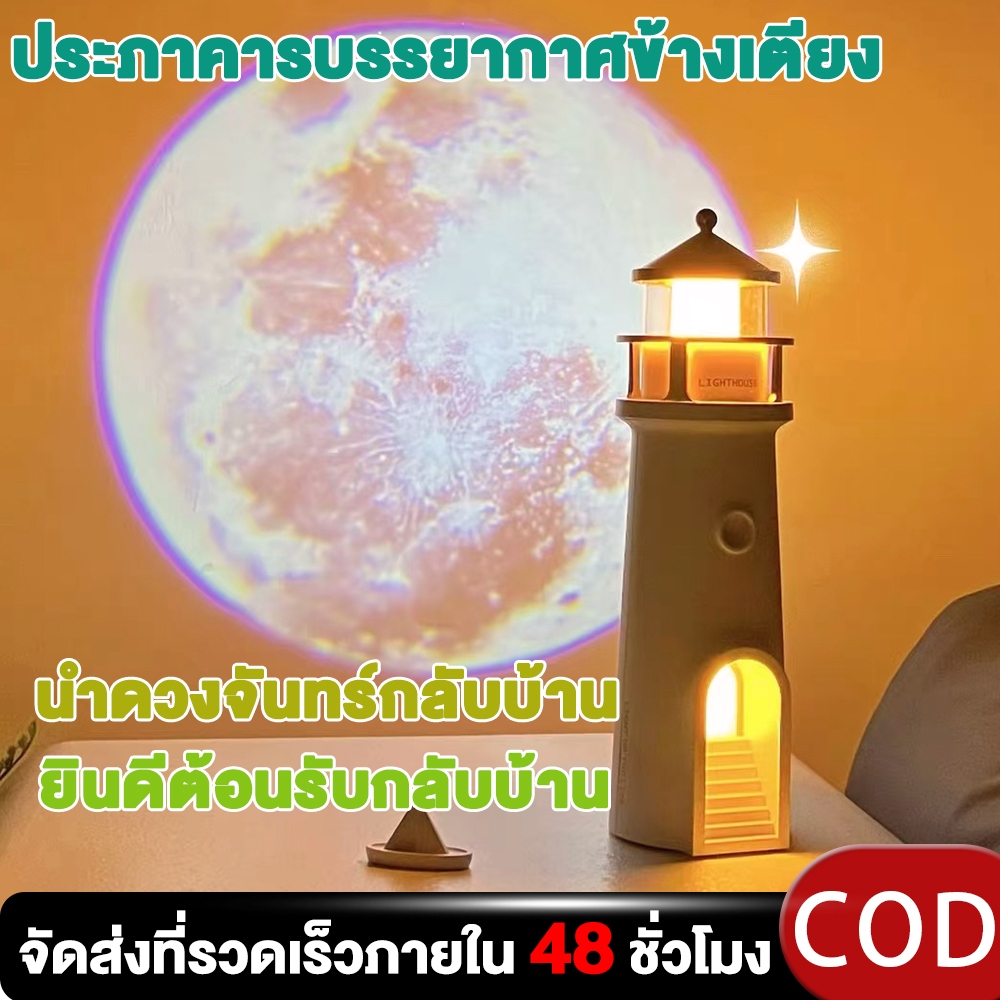 โคมไฟดวงจันทร์ ไฟกลางคืนเครื่องฉายดวงจันทร์ โคมไฟโปรเจคเตอร์ รูปดวงจันทร์ USB Projection Lamp พร็อพถ่ายรูป สําหรับเด็ก