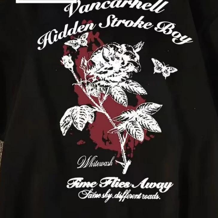 เสื้อยืดแขนสั้น ลายสกรีนหน้าหลัง ลายดอกกุหลาบ thumbnail 6