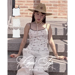 POKEE | CAMI TOP เสื้อกล้ามสายเดี่ยวดอกไม้(4color)