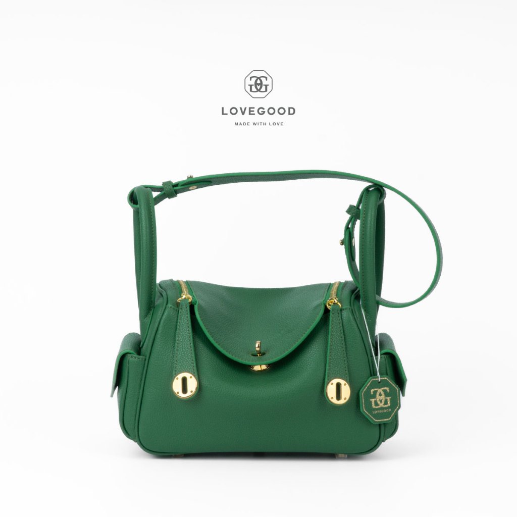 [ LoveGood ] Bloom mini กระเป๋าหนังลูกวัวแท้ Togo ทรงกล่อง ไซส์ 8.5" มาพร้อมสายสะพาย 2 เส้น