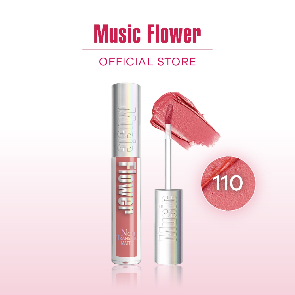 [Music Flower] Non transfer Matte ลิปแมท ลิปสติกติดทนนาน Mulberries