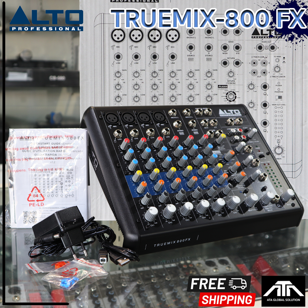 ALTO TRUE MIX 800 FX มิกเซอร์ ALTO TrueMix800FX Stereo Mixer 8CH USB+BT