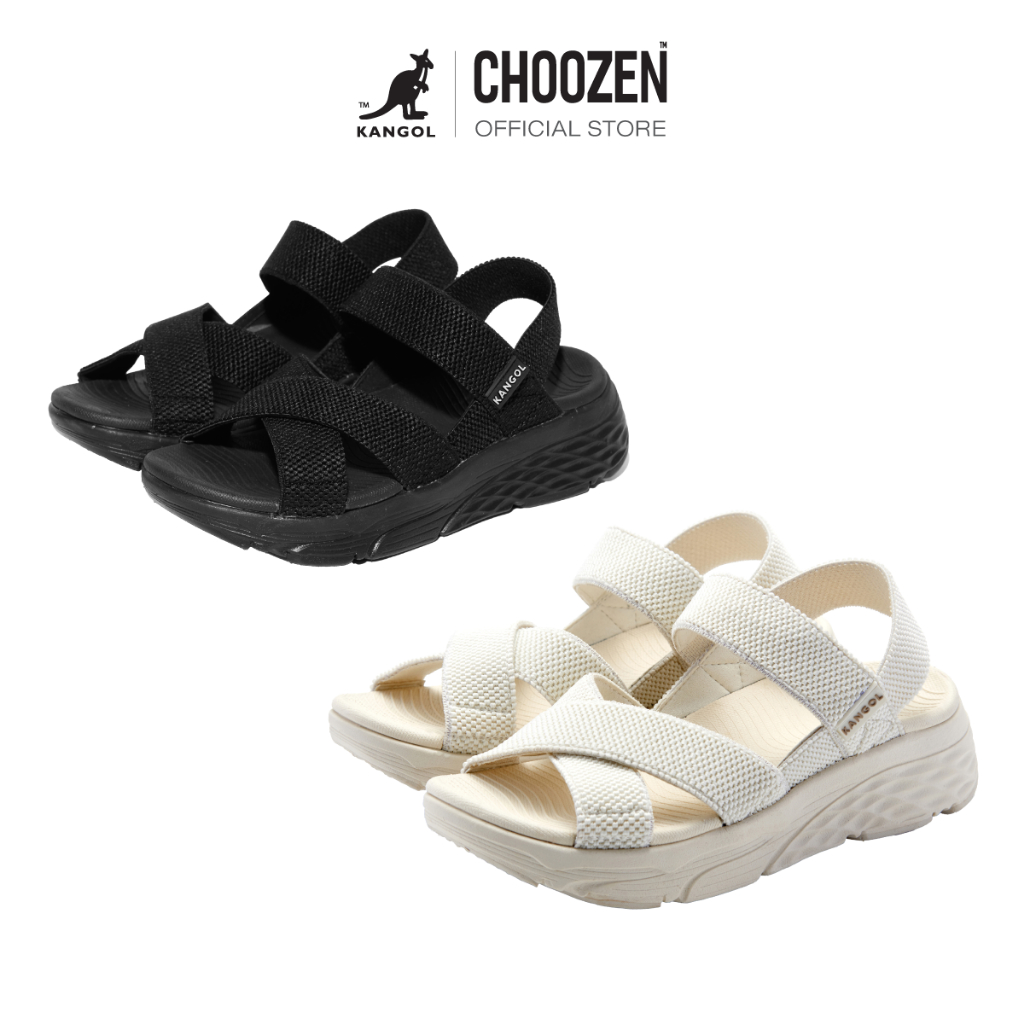 KANGOL Slippers รองเท้าแตะรัดส้น EVA 100% ผู้หญิง สีขาว , ดำ 62523636