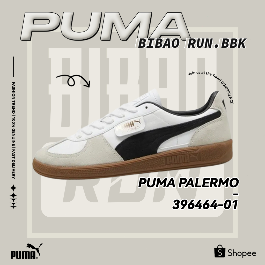 ของแท้ 100 % PUMA Palermo ใหม่ สวมใส่สบายและทนทานต่อการสึกหรอ 396464-01