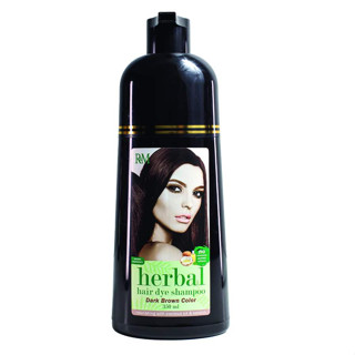 Ryuk & Meringue แชมพูปิดผมขาวสีน้ำตาลเข้ม Herbal Hair Dye Sh…