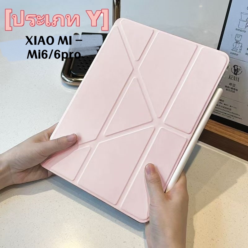 Y-shaped Crystal Glass Case for Xiaomi Pad 6 11 นิ้ว redmi 6pro หลังใส พับ Y กันงอ!พร้อมช่องใส่ปากกา ชาร์จปากกาได้เลย