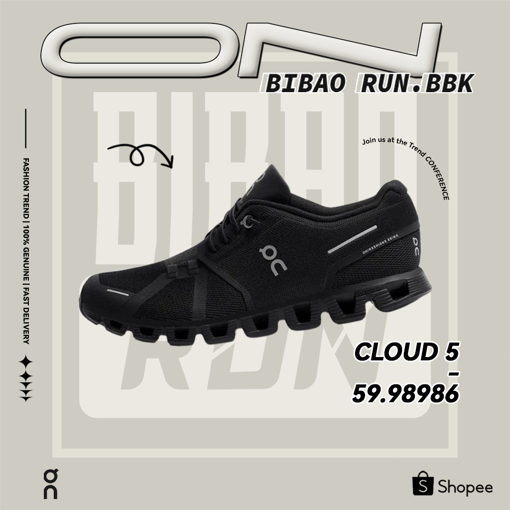 ของแท้ 100 % On Cloud 5 ใหม่ สวมใส่สบายและทนทานต่อการสึกหรอ 59.98986