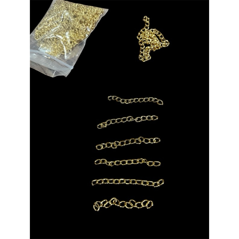 โซ่ปรับระดับ สีทอง ยาว 5 ซม (10 เส้น 8 บาท)