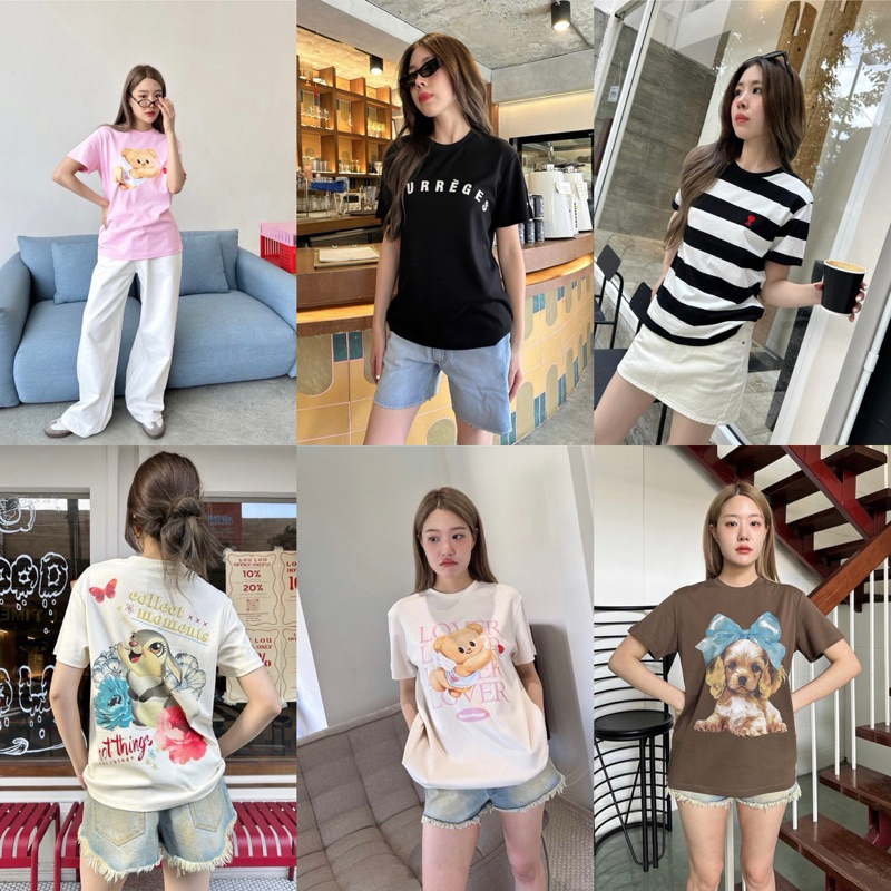 พร้อมส่งจากกทม เสื้อยืด babyT'REE น้องหมา เลดี้แทรมป์ ป้ายวาเลน เสื้อโอเวอร์ไซส์ พอดีตัว