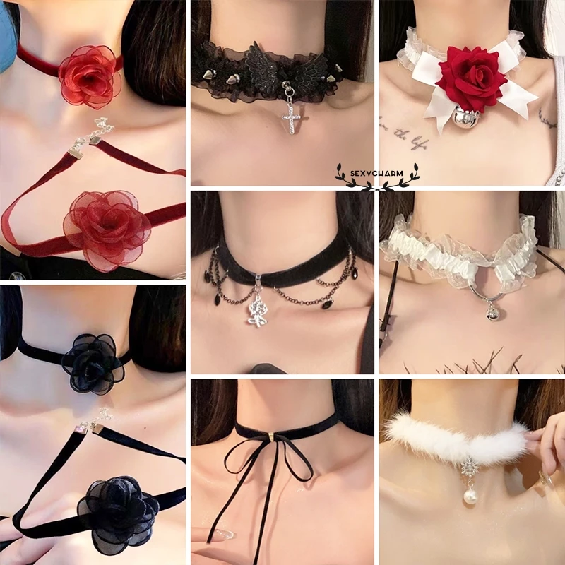 Sexy Charm 🎀🎀 สร้อยคอแฟชั่น อุปกรณ์เสริมเซ็กซี่ สร้อยคอลูกไม้ระฆังเล็ก หลากหลายสไตล์ ส่งไวจากไทย