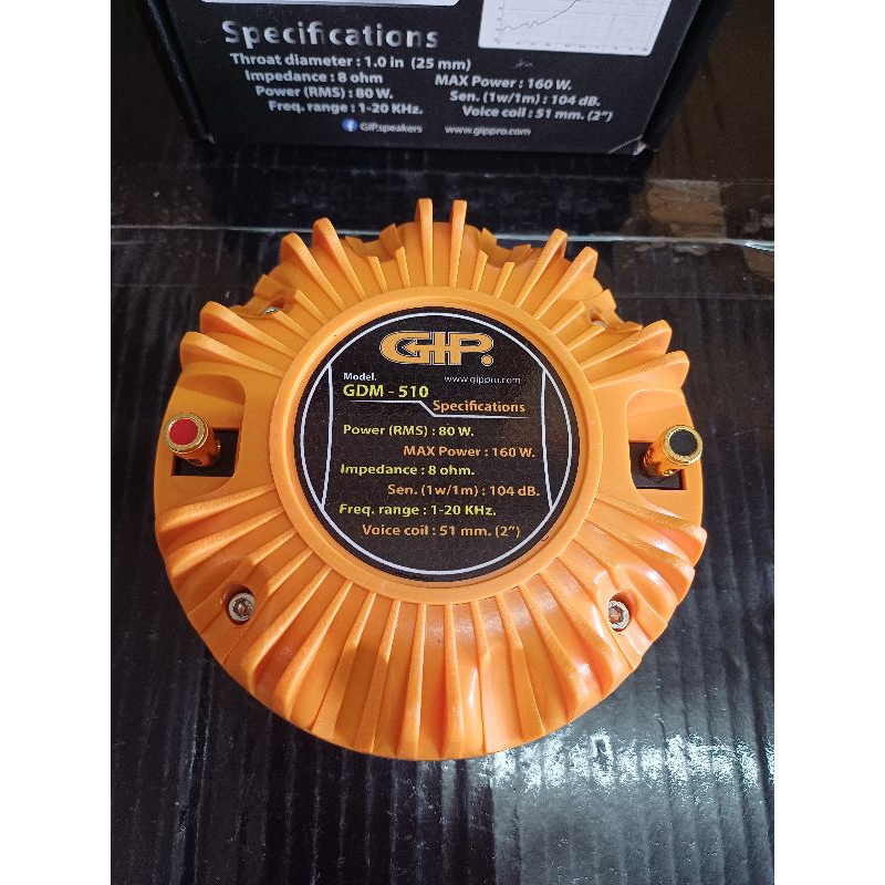 ยูนิคเสียงแหลม GIP GDM-510 ว๊อย2นิ้ว คอ1นิ้ว 160W