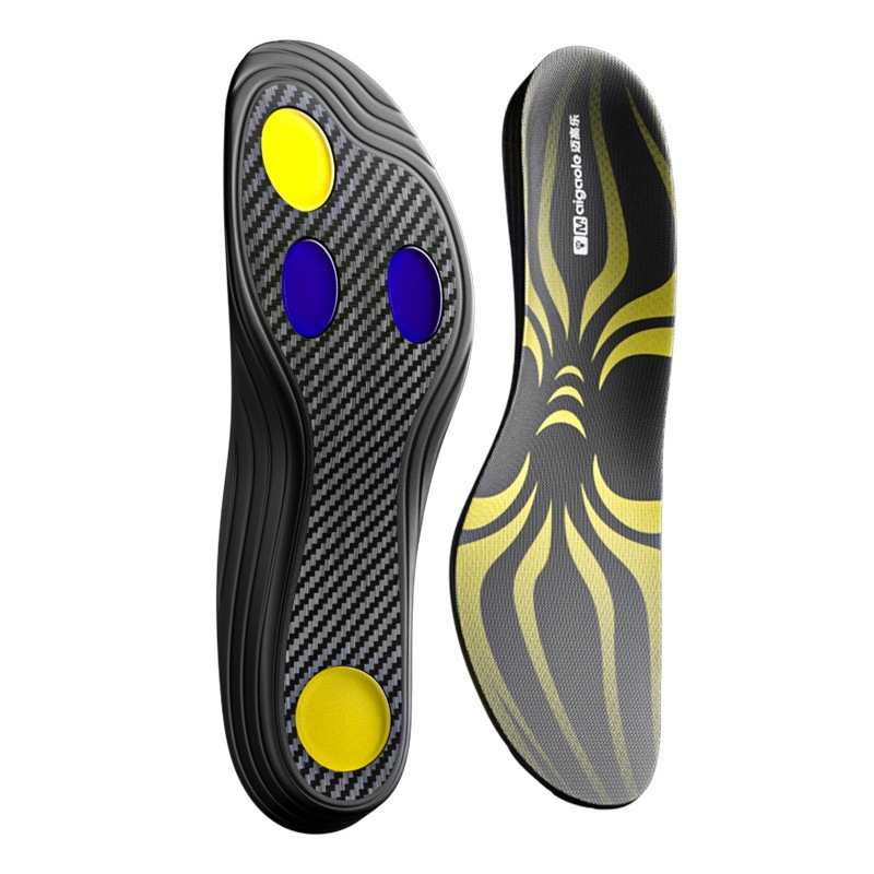 เต็มฝ่ามือคาร์บอนแผ่นรองเท้า Insoles สี่จุด Gel บาสเกตบอลกีฬาไปข้างหน้าเด้งช่วยชลประทาน Dunk