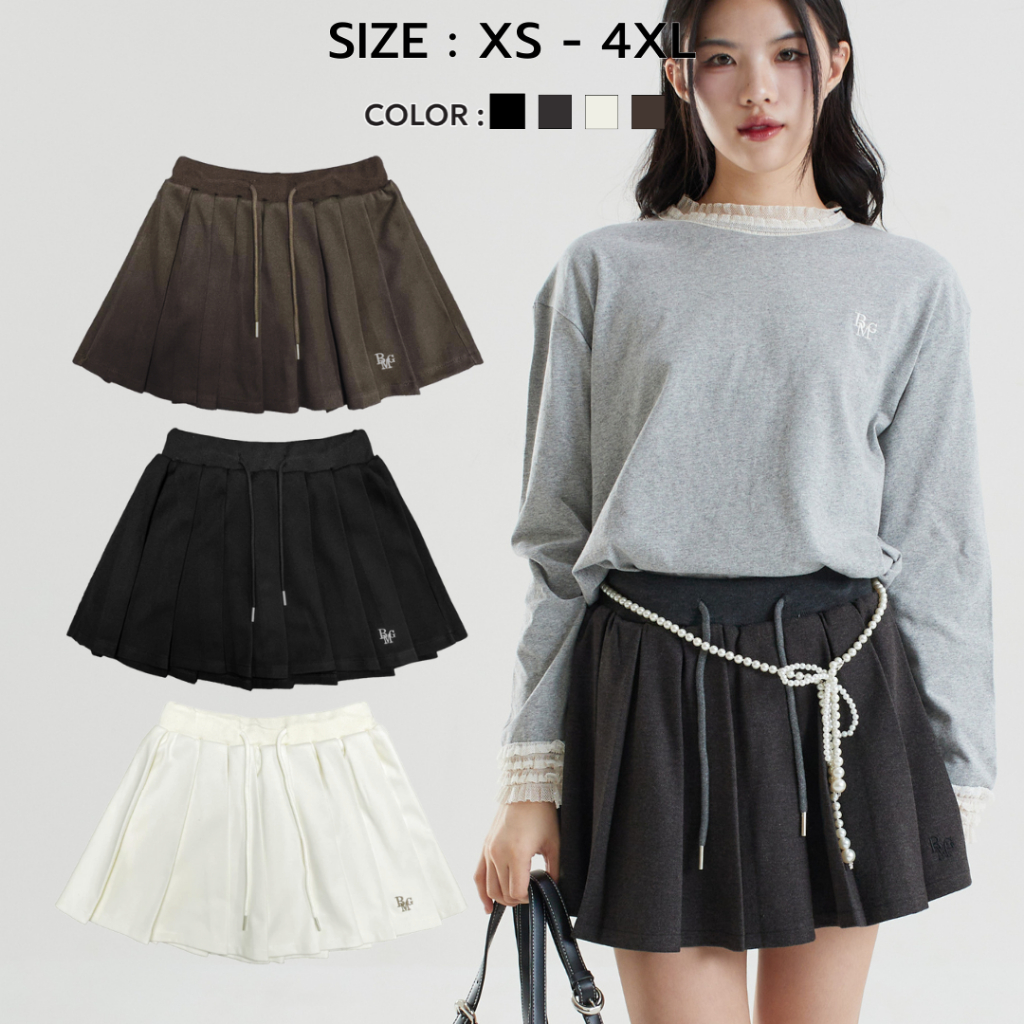 Bemingskirt035(XS-4XL) - Pleaty Pie Skirt กระโปรงที่เข้ากับ season นี้ เนื้อผ้าหนานุ่ม