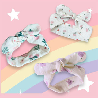 ริบบิ้นผ้าคาดผม ริบบิ้นผูกผม เด็กแรกเกิด สไตล์มินิมอล