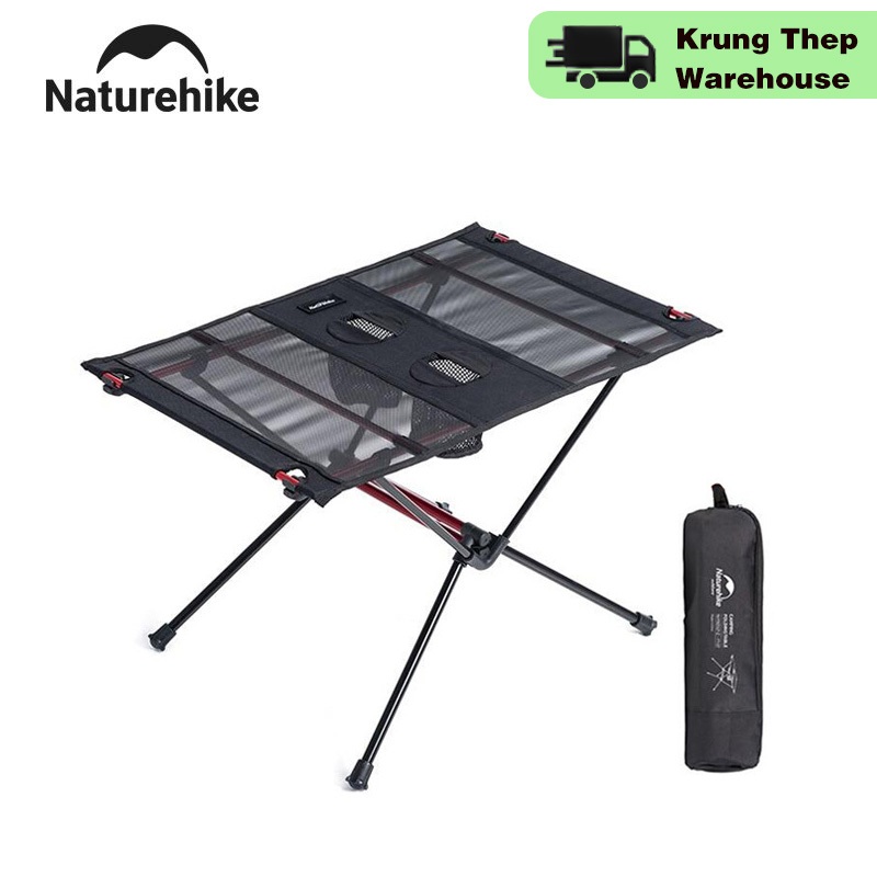 Naturehike Ultralight แบบพกพาพับอลูมิเนียมอัลลอยด์โต๊ะพับกลางแจ้งสำหรับปิกนิกบาร์บีคิว Outdoor Camping Accessories