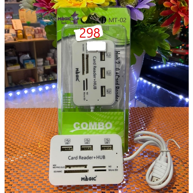 Magictech 3 Port USB HUB + Card Reader 3 Port USB 2.0 + 4 Port Card Reader (MT-02)