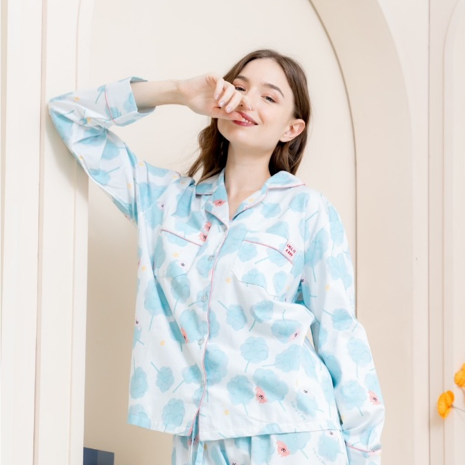 Cotton candy winter set แขนยาว ขายาว ชุดนอนโนบรา Call it a day