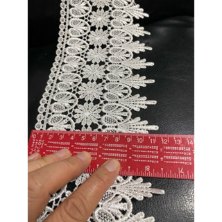 ยกพับ15หลา ลูกไม้ระบาย ลูกไม้ตกแต่ง หน้ากว้าง 11 เซนติเมตร