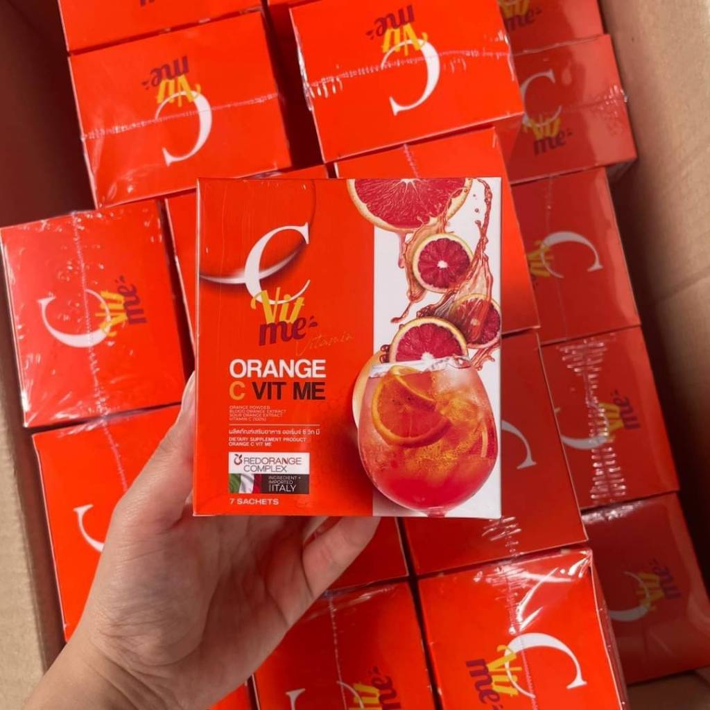 วิตามินซีส้มเลือดแบบชง C Vit Me (1กล่อง บรรจุ 7 ซอง)