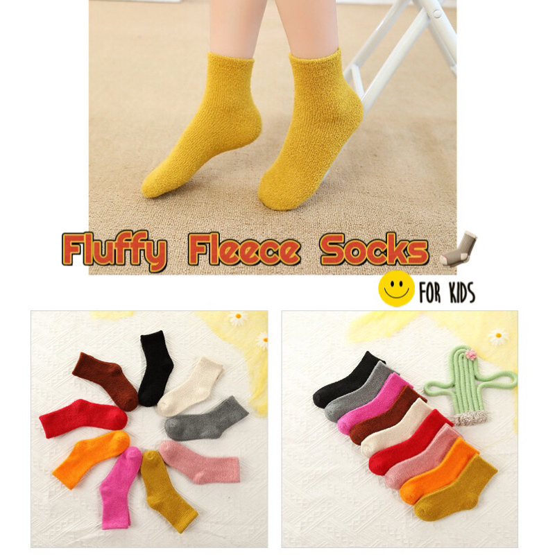 ถุงเท้าฟลีซเด็กใส่ไปอากาศหนาวเย็นNew Style พร้อมส่ง