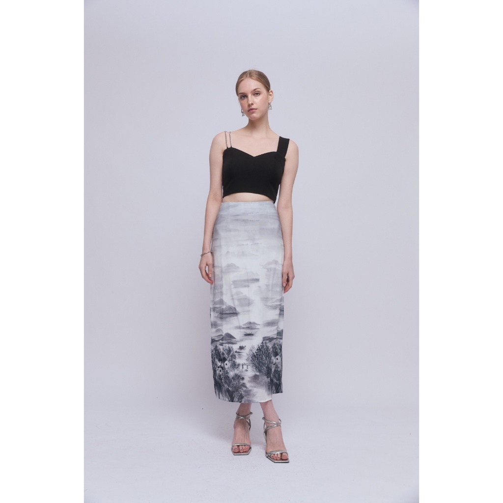 Moniique Aloha Skirt กระโปรงยาวสามส่วน กระโปรงผู้หญิงแฟชั่น ผ้านุ่มใส่สบาย สไตล์เกาหลี ใส่ทำงาน เที่ยว พร้อมส่ง