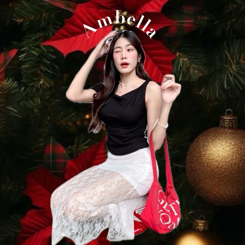 Ambella • เสื้อปาดไหล่สุดชิค แบบเบี่ยง สวยเซ็กซี่ แมทซ์กับกระโปรงลูกไม้ สวยมาก ราคา ถูกที่สุด ดีลบีเคเค แกลเลอรีภาพที่ 9