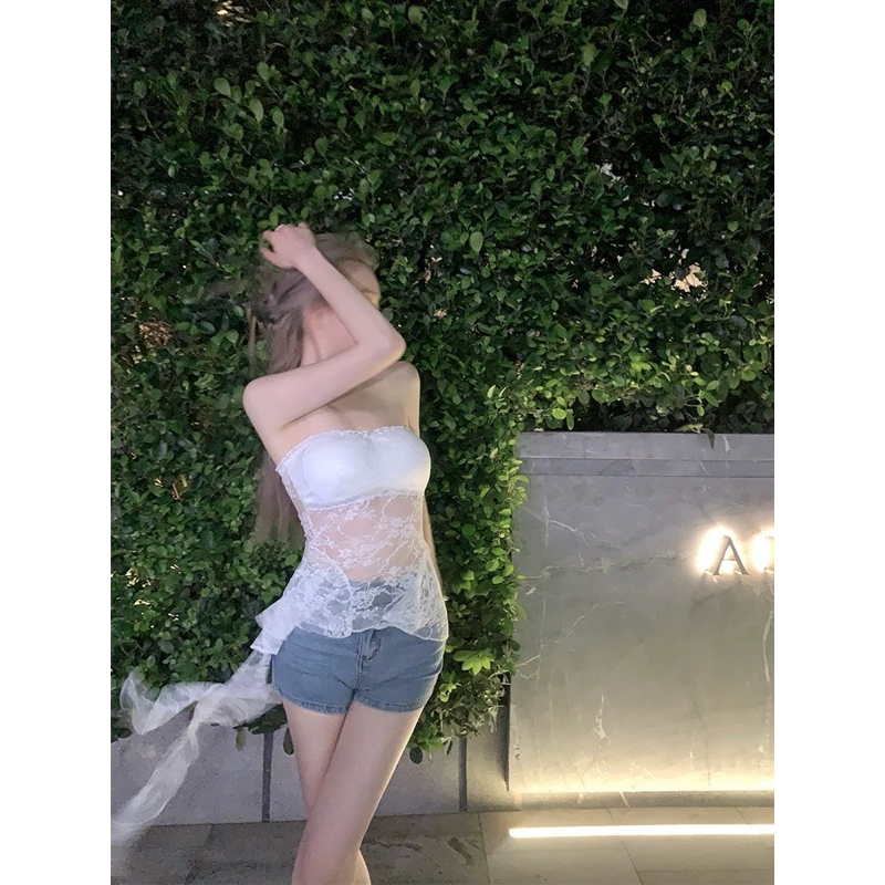 Bentoy(bratop688)เกาะอกลูกไม้ ฟองน้ำในตัว ดีเทลแต่งลูกไม้ยาวสองข้าง เซ็กซี่ รัดรูป สวยมาก - รูปที่ 2