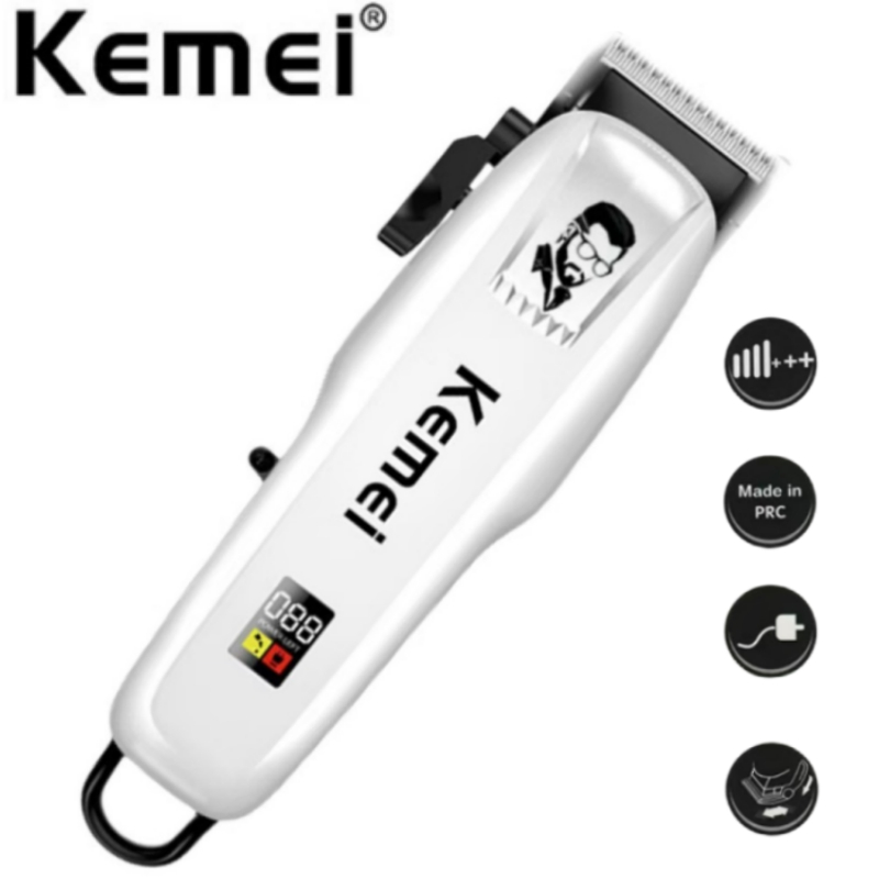 Kemei km-PG809A ปัตตาเลี่ยนตัดผมไฟฟ้า หน้าจอ LCD ปรับได้ ชาร์จ USB km-809a