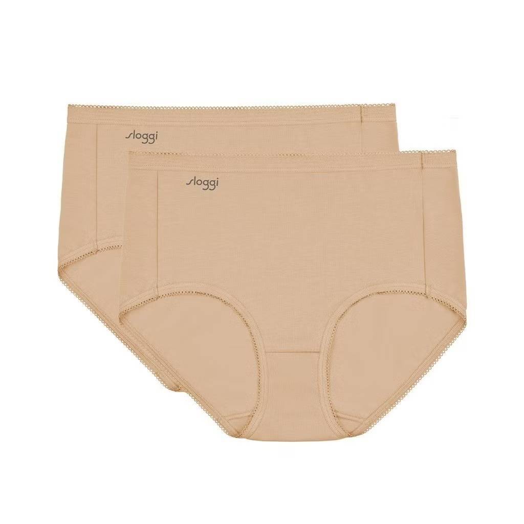 sloggi Comfort care Maxi2 2P R รหัส 10218581 กางเกงในเนื้อผ้าคอตตอนรูปแบบแม็กซี่ จำนวน 2 ชิ้นใน1แพ็ค