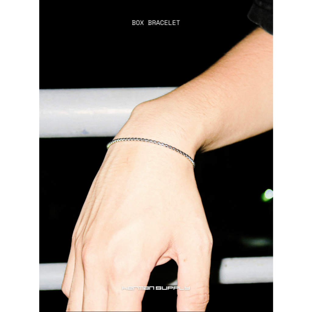 HERMAN SUPPLY - BOX Bracelet สร้อยข้อมือ สแตนเลส แนวมินิมอล 2.5MM