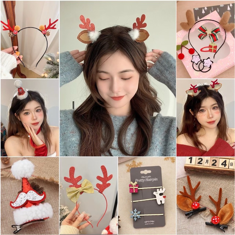 เครื่องประดับแฟชั่น เทศกาลคริสต์มาส ที่คาดผมคริสต์มาส กิ๊บติดผม SET HH-002 พร้อมส่งจากไทย
