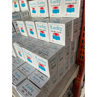 (แพ็ค20,30,50ชิ้น) บอลวาล์วPVC 4 หุน Lucky 1/2” นิ้ว