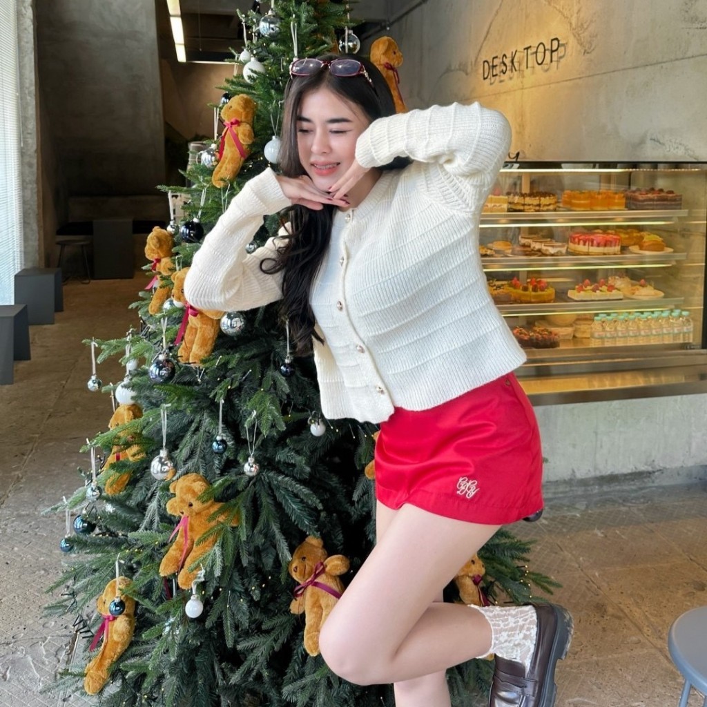 SpinnyHouse เสื้อคลุม คาดิแกนไหมพรม สาวอวบใส่ได้   ใส่คลุม ใส่กันแดดกันหนาวกันลม สไตล์โคเรียม้าก รุ่น ตากผ้าใหม่