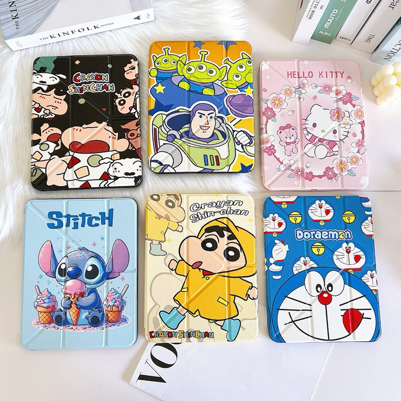 เคสไอแพด3พับแกนYลายชินจังสำหรับรุ่นไอแพดAir1/2/3/4/5/6gen7/8/9/10